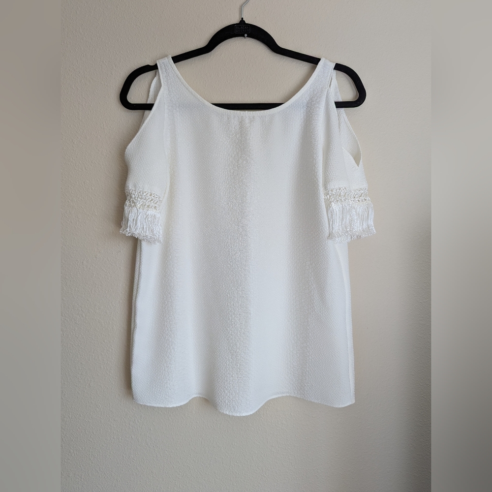 NWOT Cooper & Ella Ivory Cold Shoulder Blouse Size XS